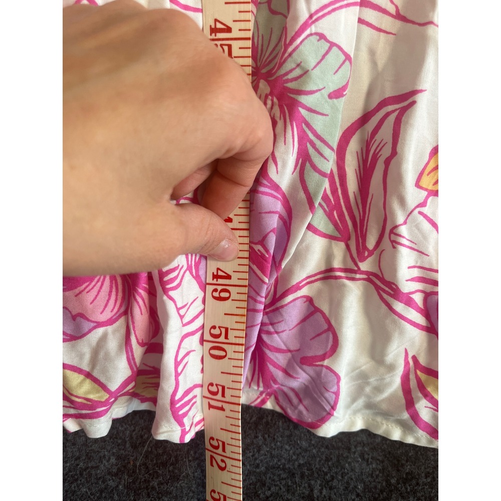 Abel The Label Pink Floral Smocked Strapless Maxi Dress Small Boho Resort Wear - Picture 8 of 8